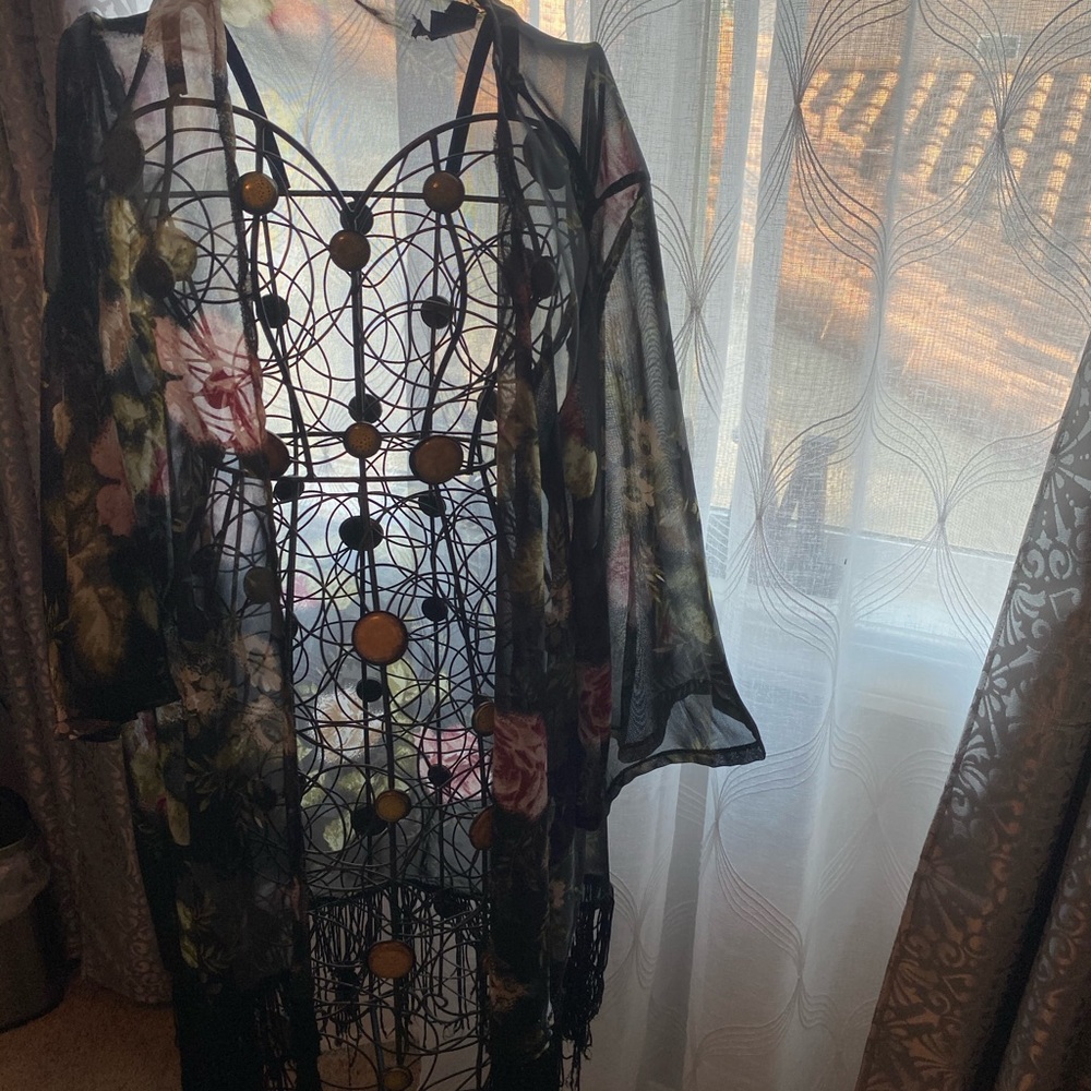 floral kimono shawl